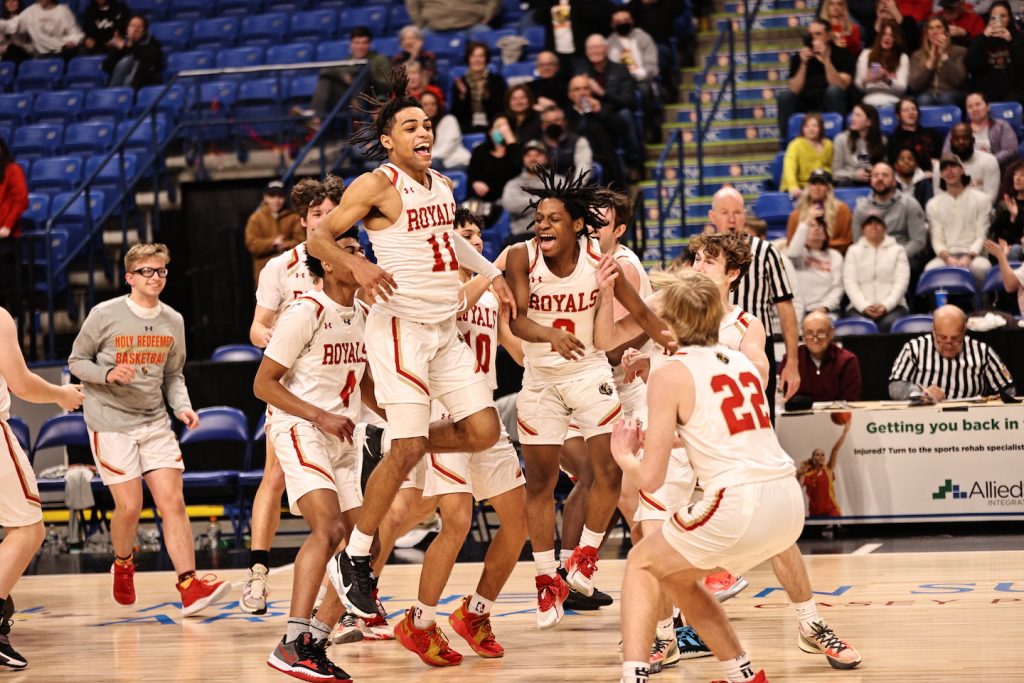 Justice Shoats (11) and his Holy Redeemer teammates have already won a District 2 championship. They are two wins away from adding a state title. (Tim Drewes Photo)